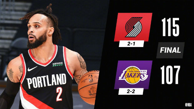 <a href=/lanqiumianfei/blazers/ target=_blank class=infotextkey>开拓者</a>115-107战胜<a href=/lanqiumianfei/lakers/ target=_blank class=infotextkey>湖人</a>
