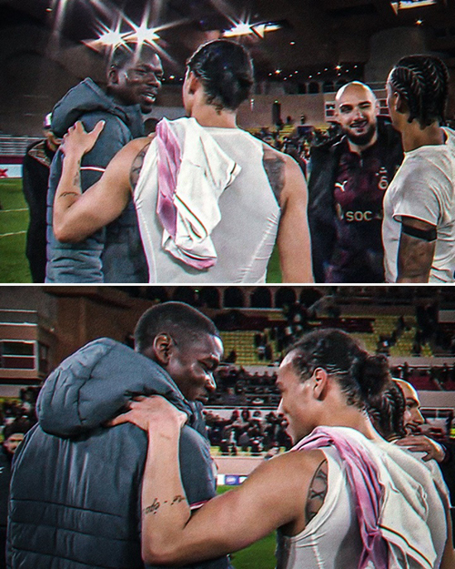 欧冠重逢！博格<a href=/zuqiumianfei/barcelona/ target=_blank class=infotextkey>巴萨</a>内场边寒暄，曼市德比旧将再聚首